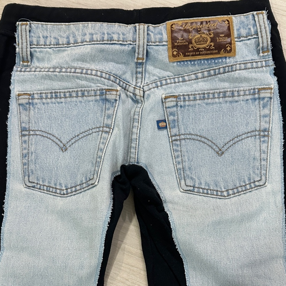 Chic Black and Light Blue Boot Cut Jeans - Picture 5 of 7